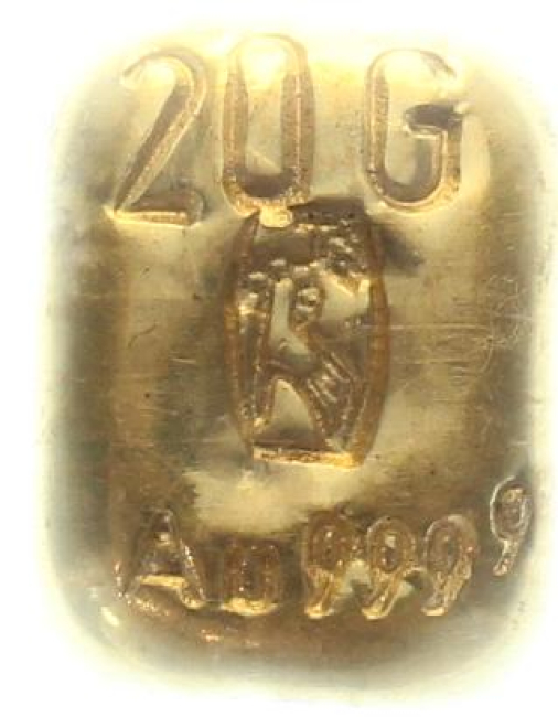 Goldbarren zu 20 Gramm - gegossen - zertifiziert